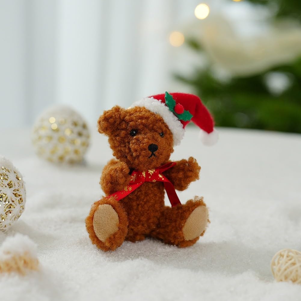 Teddybär Christmas Ornament Zeroupshop 3 Pack Christmas Teddy Bears Plush Ornaments Set for